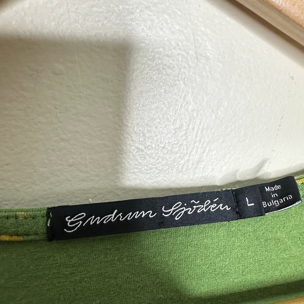 GUDRUN SJODEN Pepper Jersey Tunic Dress Avocado Green Sz L {II34} - Picture 4 of 5